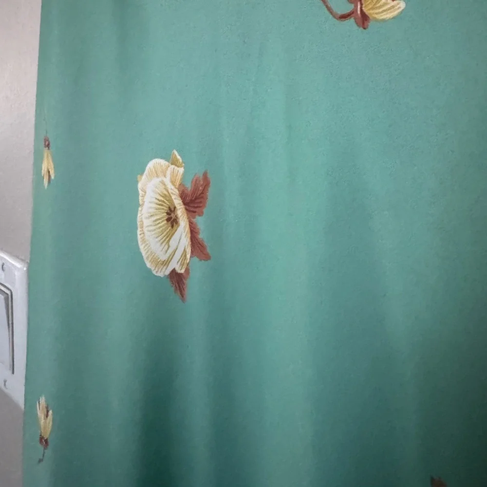 NWOT Zara Green Floral Satin Dress XS - Picture 6 of 10